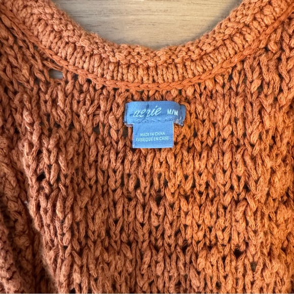 Aerie Burnt Orange Crochet Tank Top Sz. MEDIUM - Picture 4 of 4